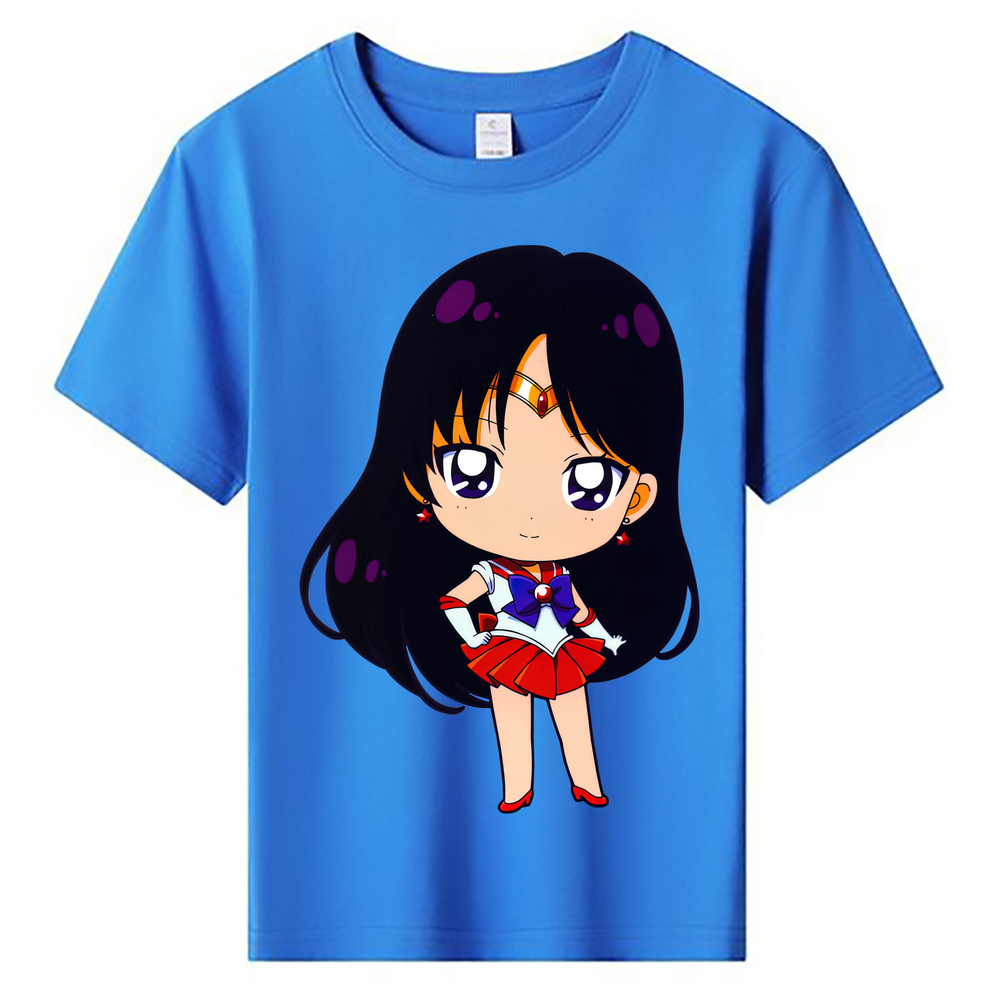 （画像用） 美少女戦士セーラームーン 火野レイ ひの レイ Sailor Moon Hino Rei （セーラーマーズ,Sailor Mars） 綿100％キッズTシャツ（フロントプリント）